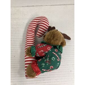 Giftco Inc. Vintage Christmas‎ Plush Teddy Reindeer with Candy Cane